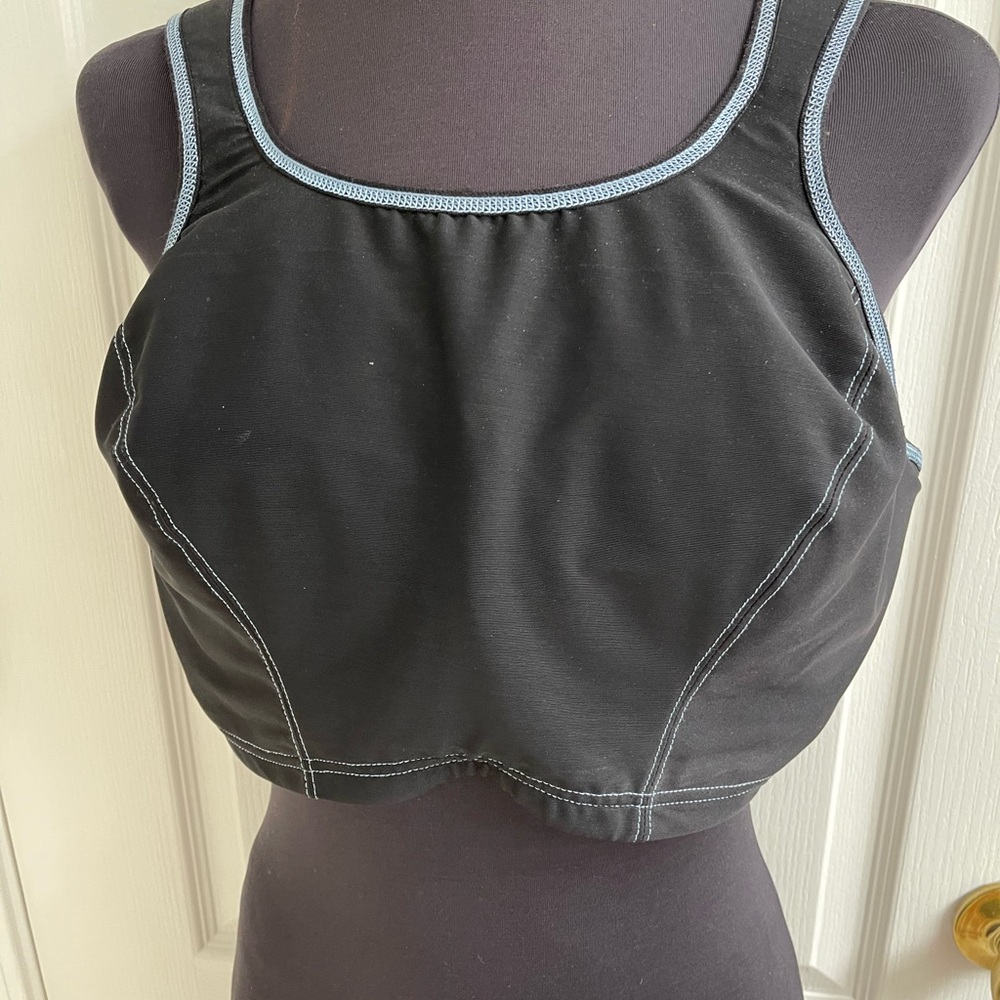 Women's Glamorise Black Elite Performance High Impact Wonderwire Sports Bra